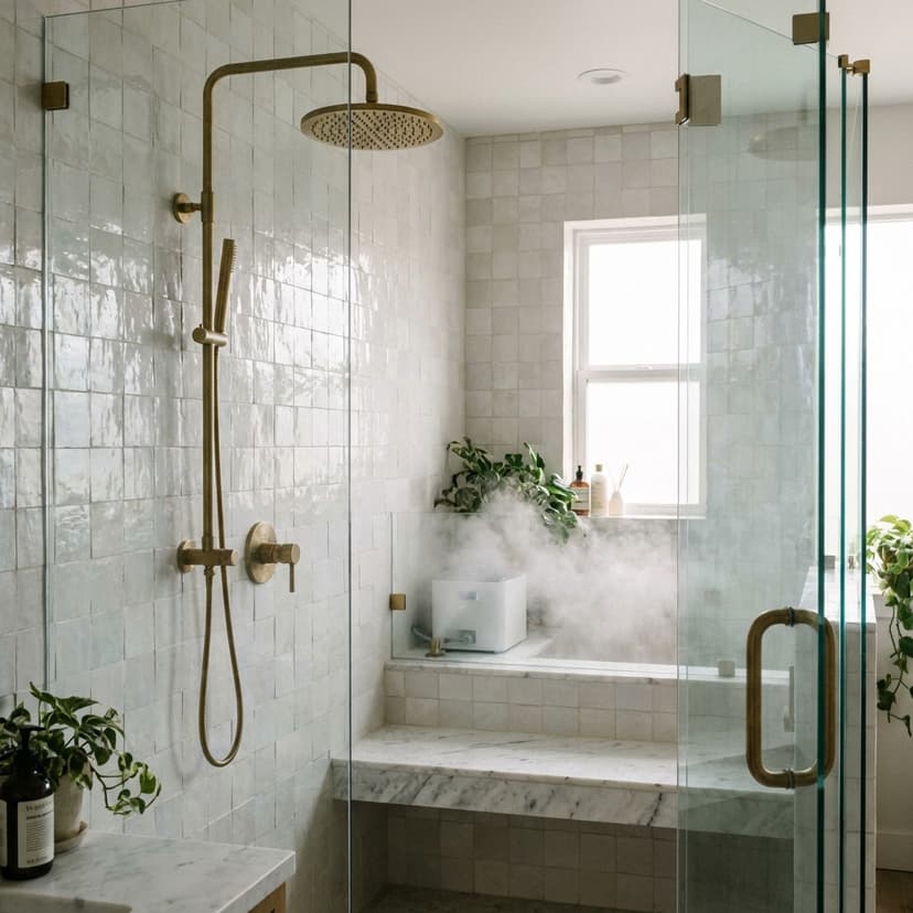 Classic white subway tile bathroom with clawfoot tub and exposed plumbing
